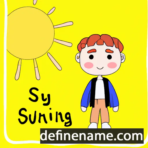 cartoon of the name Sun-young