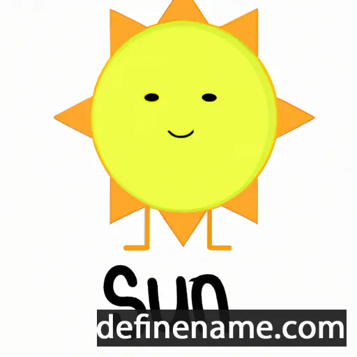 cartoon of the name Sun