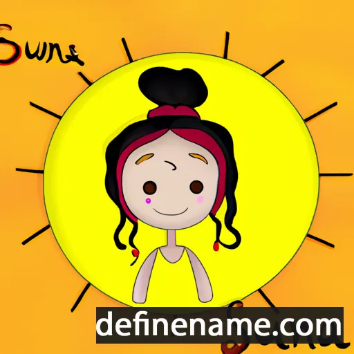 cartoon of the name Sunaina