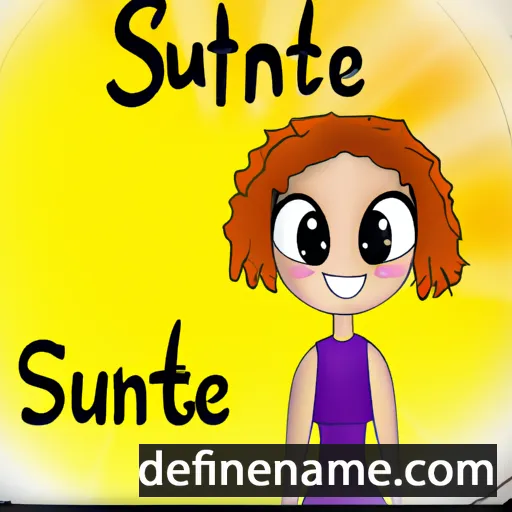 cartoon of the name Sunette