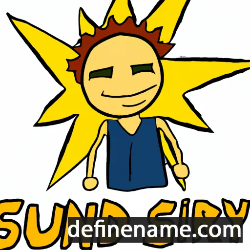 cartoon of the name Sunrid