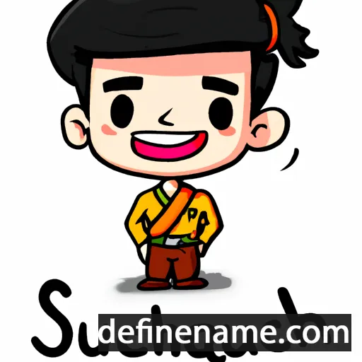 cartoon of the name Surachet