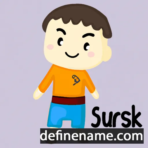 cartoon of the name Surasak