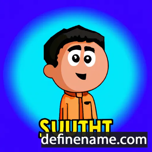 cartoon of the name Sushant