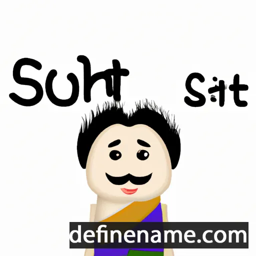 cartoon of the name Sutthi