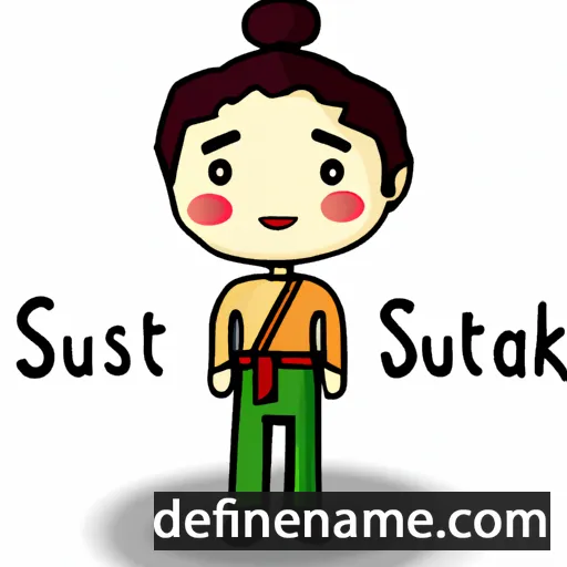 cartoon of the name Suttisak