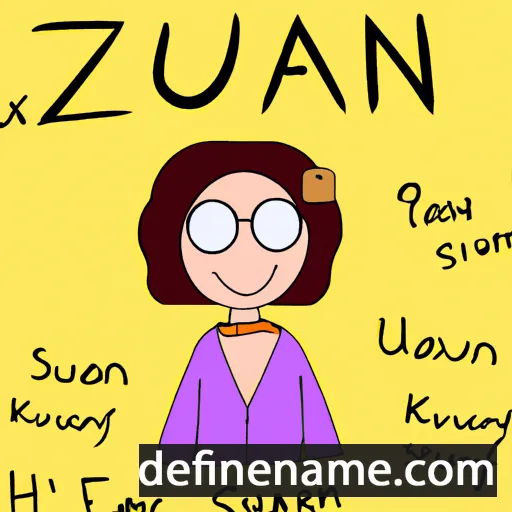 cartoon of the name Suzann