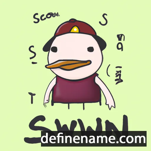 cartoon of the name Swain