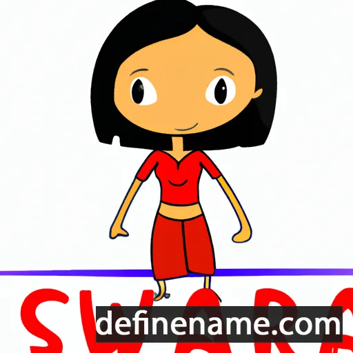 cartoon of the name Swara