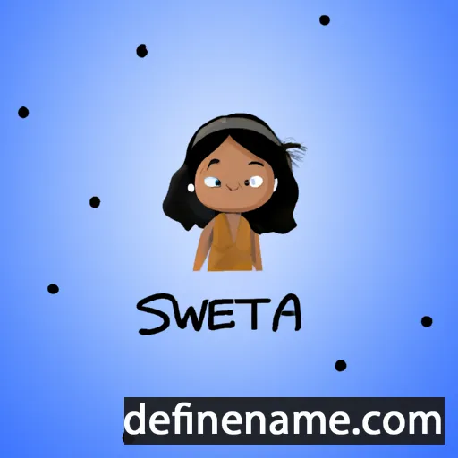 cartoon of the name Swetha