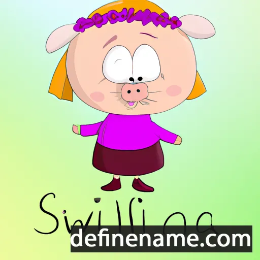 cartoon of the name Swinþila