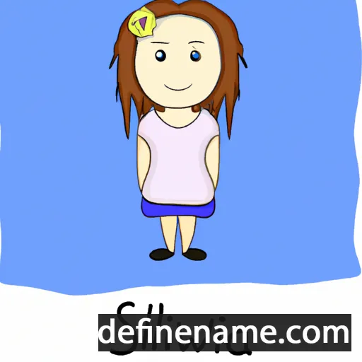 cartoon of the name Sylwina