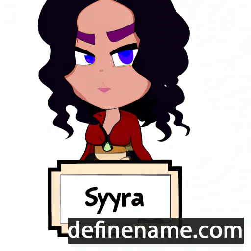 cartoon of the name Syrah