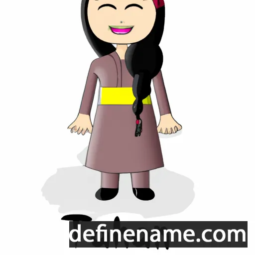 cartoon of the name Tahaani