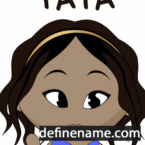 cartoon of the name Tahia