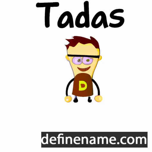 cartoon of the name Taidas