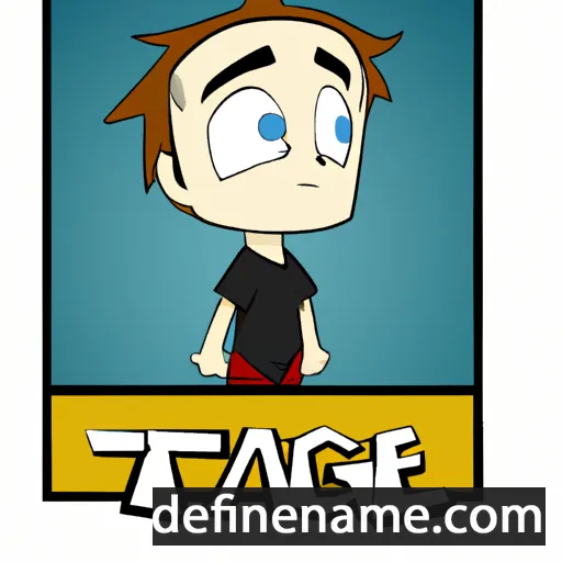 cartoon of the name Taige