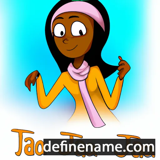 cartoon of the name Tajja