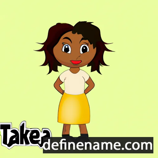 cartoon of the name Takeesha