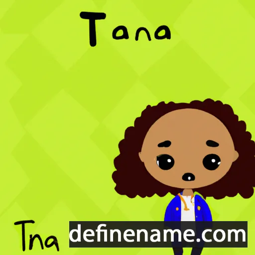 cartoon of the name Tanea