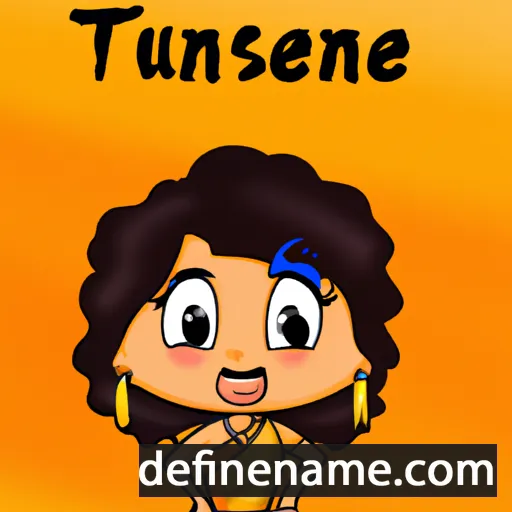 cartoon of the name Tanushree