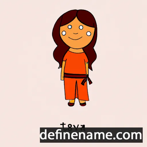 cartoon of the name Tanva