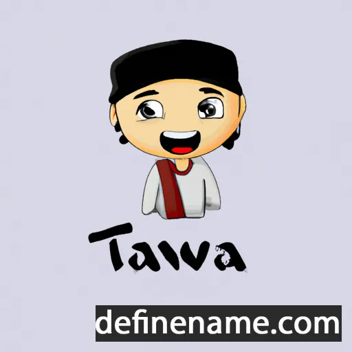 cartoon of the name Tanwa