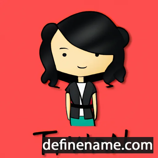 cartoon of the name Tanwen