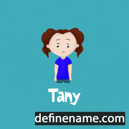 cartoon of the name Tany