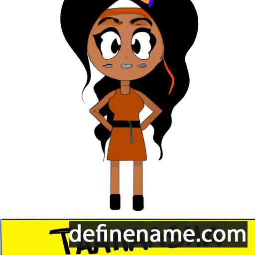 cartoon of the name Tashana