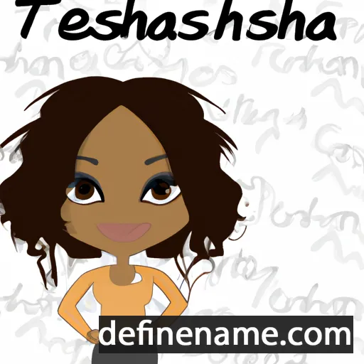 cartoon of the name Tasheena