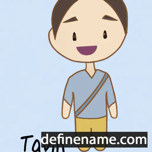 cartoon of the name Tavin