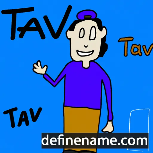 cartoon of the name Tavit