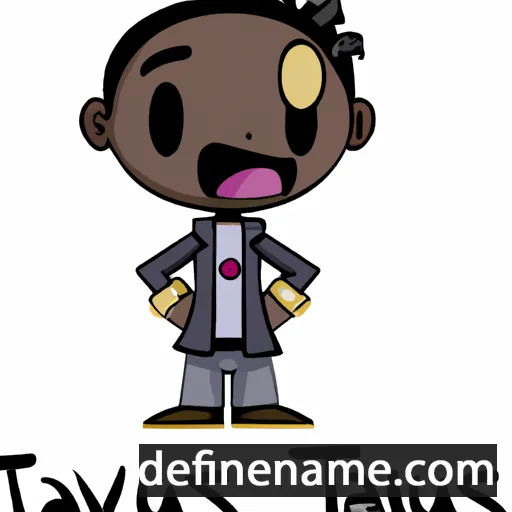 cartoon of the name Tavius