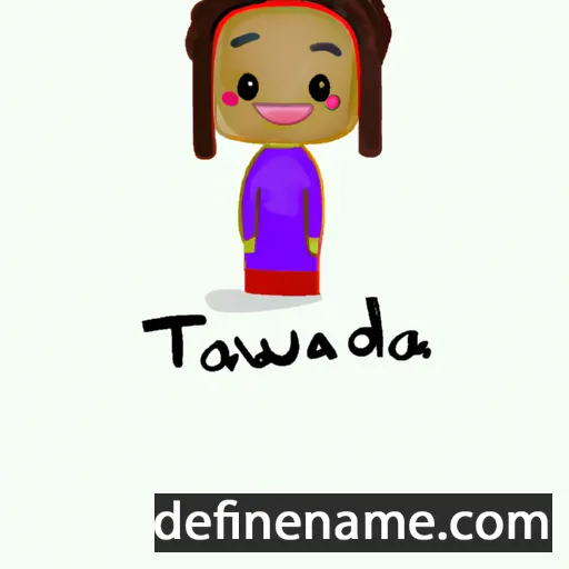 cartoon of the name Tawanda