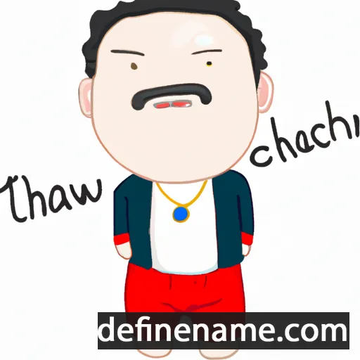 cartoon of the name Taweechai