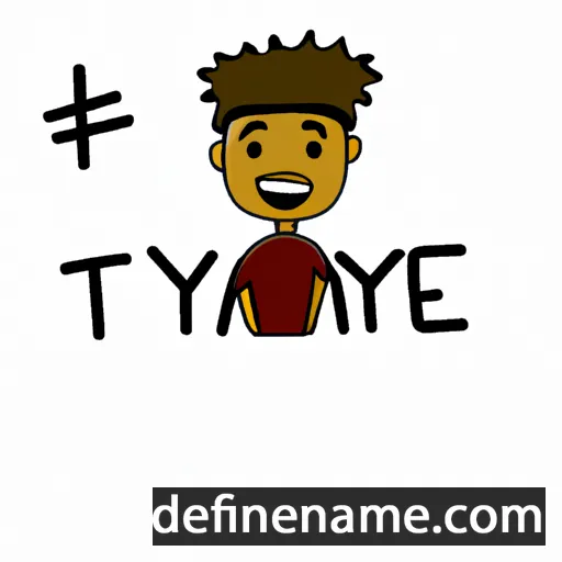 cartoon of the name Taye