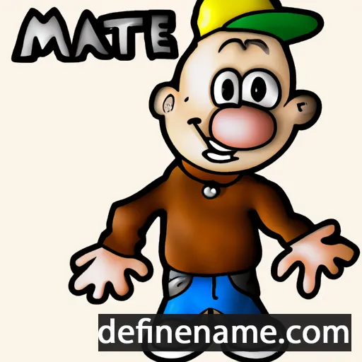 cartoon of the name Matěj