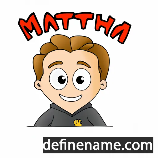 cartoon of the name Matthia