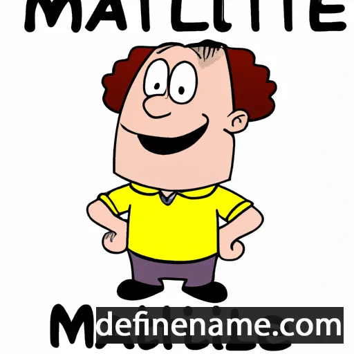 cartoon of the name Mattie