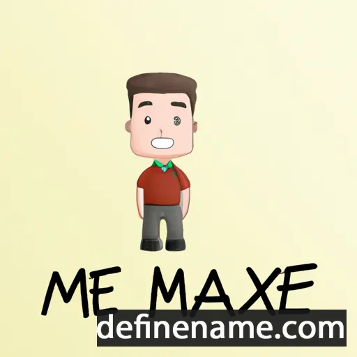 cartoon of the name Maxence