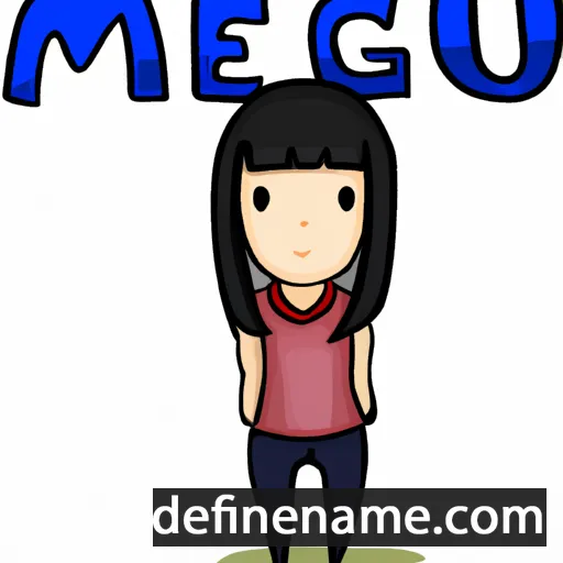 cartoon of the name Megumi