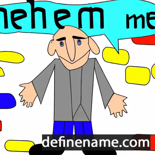 cartoon of the name Menahem