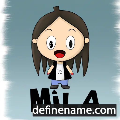 cartoon of the name Mía