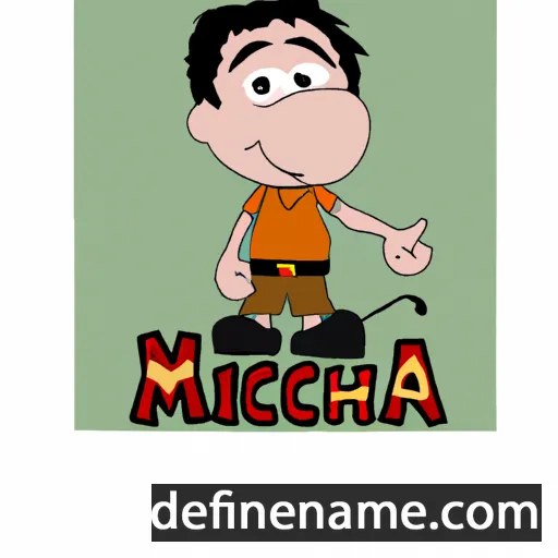 cartoon of the name Micha