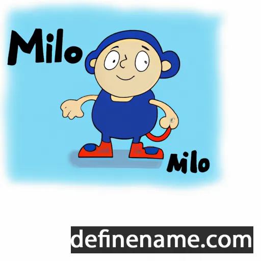 cartoon of the name Miĥaelo