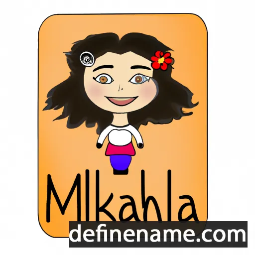 cartoon of the name Mikhaila