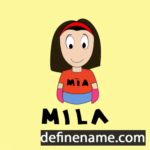 cartoon of the name Miljana