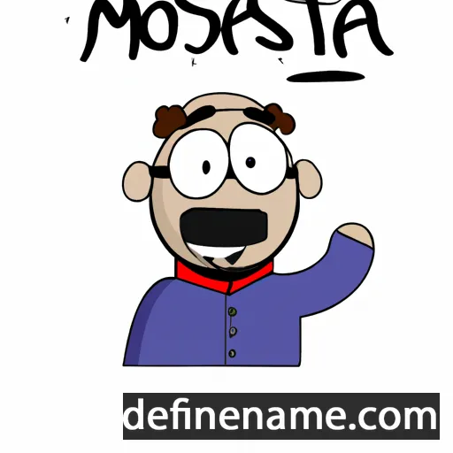 cartoon of the name Mostafa