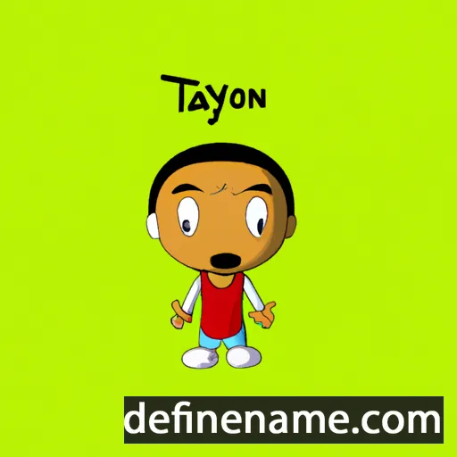 cartoon of the name Tayon